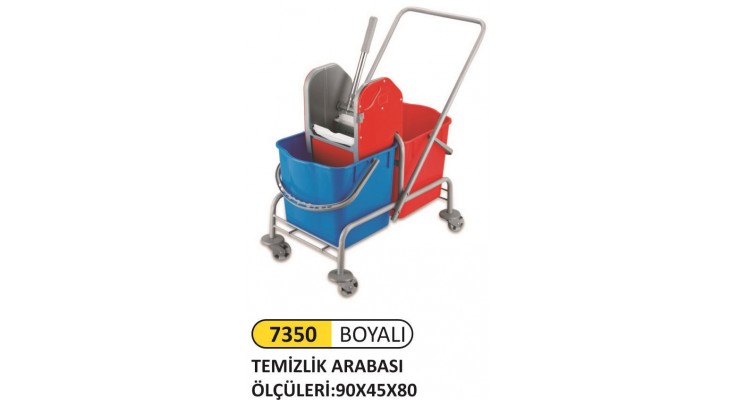TEMİZLİK ARABASI AYDIN METAL TAŞIYICI KROM